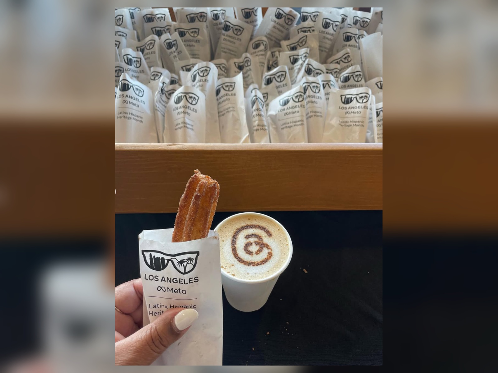 Coffee and churros at Meta LA